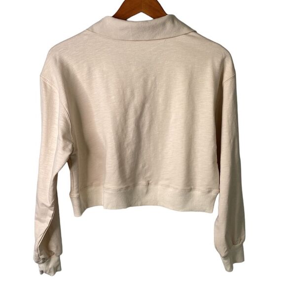 L*Space Livin' is Easy Long Sleeve Pullover Crop Top & Jogger Set in Beige - Picture 4 of 16